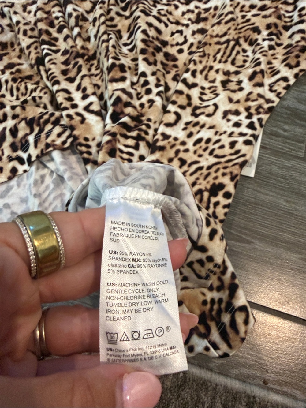Chico’s Leopard Print Sleeveless Mock Neck Top in Tan, Cream, Black - Picture 5 of 8